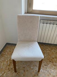 set 4 SEDIE IKEA SOGGIORNO IMBOTTITE COLOR PANNA