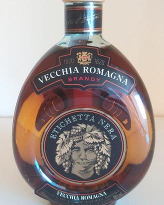 Bottiglia Vecchia Romagna Etichetta Nera-anni '80
