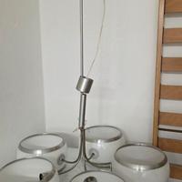 Lampadario Design Anni '70 Space Age 5 Luci (Vetro