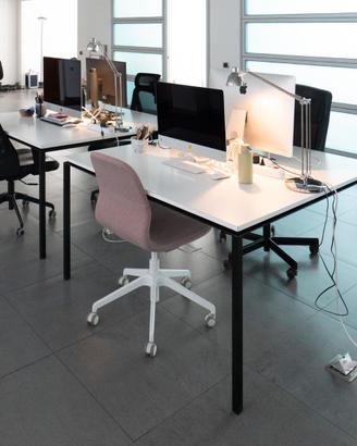 Coppia tavoli scrivania colore bianco