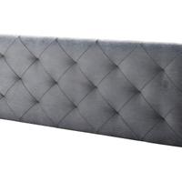 Testiera letto in tessuto  160x60 cm Grigio