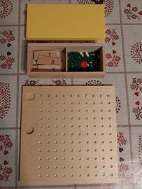 Tavola della moltiplicazione Montessori in legno