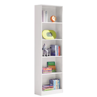 Mobile Libreria in Legno colore Bianco 5 Ripiani