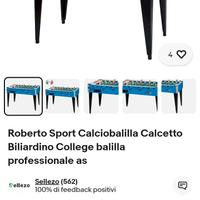 calcio balilla biliardino robertosport