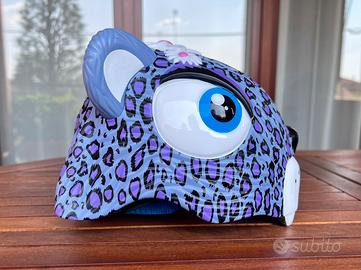 Casco bambino CrazySafety Leopard con luce LED