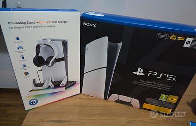 Ps5 digital slim 1 mese di vita + accessori