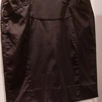 Gonna nera tg 46, effetto raso.