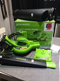 Greenworks 40V Aspiratore Soffiatore a Batteria