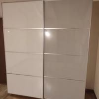 ARMADIO BIANCO CAMERA IKEA PAX 2 ANTE CON LED