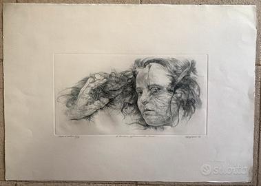 Litografia Renzo Vespignani “Marta”