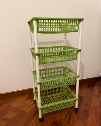 Scaffale componibile con ruote