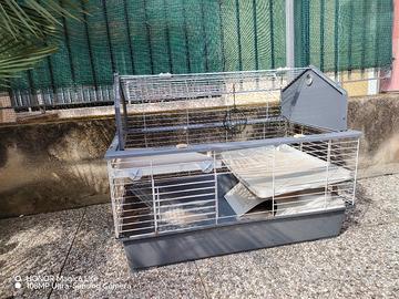 Gabbia 2 piani per conigli