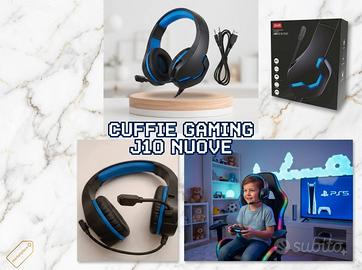 Cuffie da gaming J10 NUOVE, MAI USATE e nella loro
