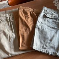 2 pantaloni e 1 bermuda uomo in cotone