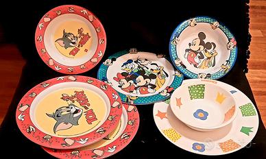 2 set Piatti pappa Topolino 5 piatti bimbo Disney