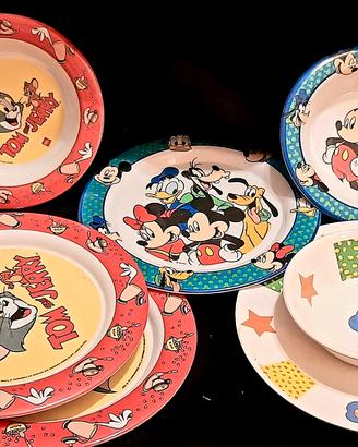 2 set Piatti pappa Topolino 5 piatti bimbo Disney