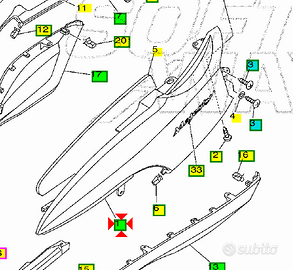 -Fianchetto Sx Yamaha Majesty 250 5GM2171101P5