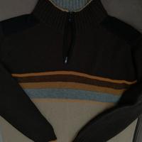 maglione con zip lana vergine Bramante  XL ottime 