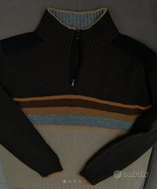 maglione con zip lana vergine Bramante  XL ottime 