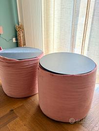 COPPIA DI POUF TAVOLINO/COMODINO