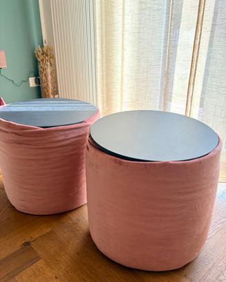 COPPIA DI POUF TAVOLINO/COMODINO