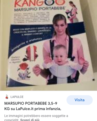 Marsupio porta bebè poupy