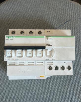 Blocco magnetotermico differenziale 4P C25 30 mA