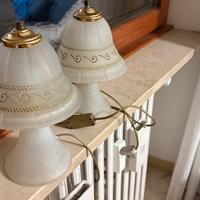 Coppia di bajour porcellana decorata