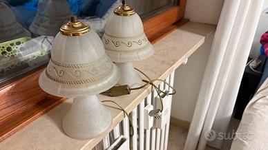 Coppia di bajour porcellana decorata