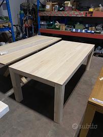 TAVOLO DA PRANZO IN LEGNO MASSELLO 200X95X75cm