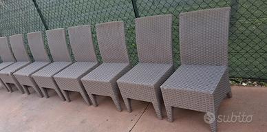 8 sedie da giardino tutto compreso 