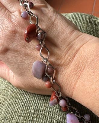 Bracciale in argento 925 con pietre dure