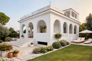 Villeta con giardino