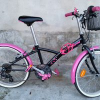 Bici Bambina età 6-9 anni BTWIN Decathlon+Cestino