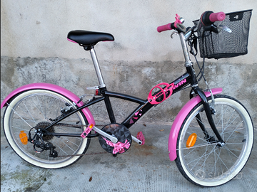 Bici Bambina età 6-9 anni BTWIN Decathlon+Cestino