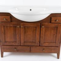 Mobile bagno in legno + specchio con luci