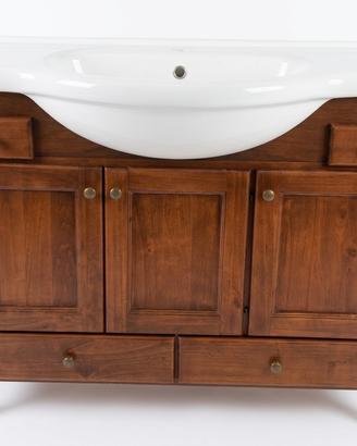 Mobile bagno in legno + specchio con luci