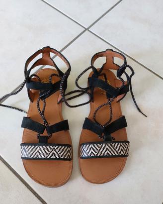 sandali neri bambina 35-36