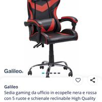 Sedia gaming reclinabile - sedia scrivania