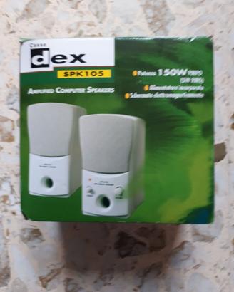 2 casse marca Dex 150 watt per P.C. o stereo, riti