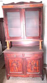 Credenza Piattaia Antica '800 rovere arte rustica