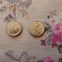 50 lire del 1991 senza rombo 2 monete