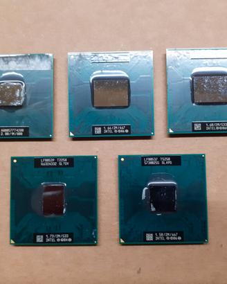 Lotto 5 Processori vintage Intel mobile DualCore