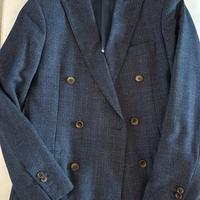 Giacca doppio petto blu principe di Galles