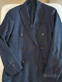 Giacca doppio petto blu principe di Galles