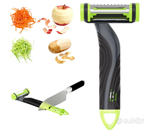 Sbucciatore pro 3 in 1 con testa rotante a doppia