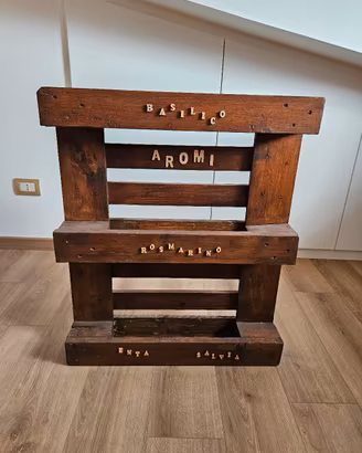 Fioriera piante aromi artigianale in pellet legno 