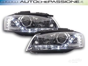 Coppia fanali anteriori cromati led AUDI A3 8P 3 5