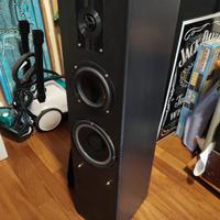 Coppia casse artigianali da terra legno 