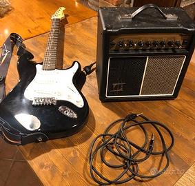 chitarra elettrica con amplificatore